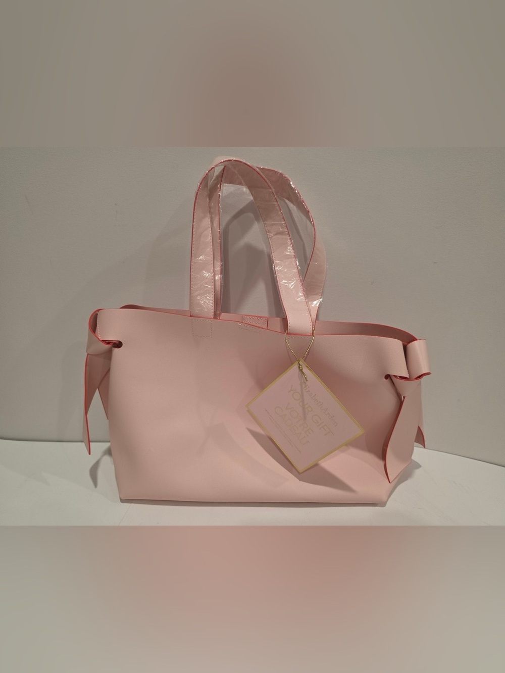 Elizabeth Arden Pink PVC Tote Bag - Elegant Everyday Carry
